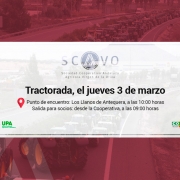 CONVOCATORIA TRACTORADA, JUEVES 3 DE MARZO