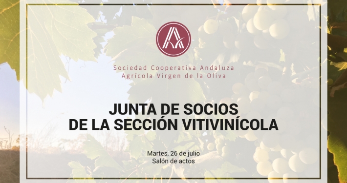 Citación a la Junta de Socios de la sección vitivinícola