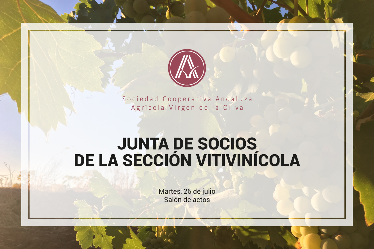 Citación a la Junta de Socios de la sección vitivinícola