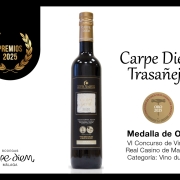 Carpe Diem Trasañejo 2010, Medalla de Oro en Bacchus 2025