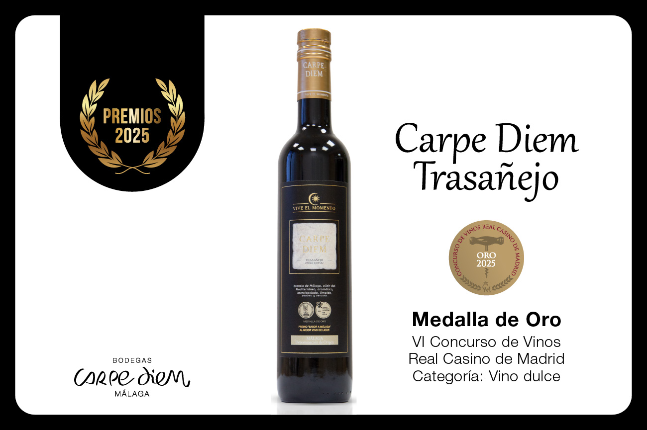 Carpe Diem Trasañejo 2010, Medalla de Oro en Bacchus 2025