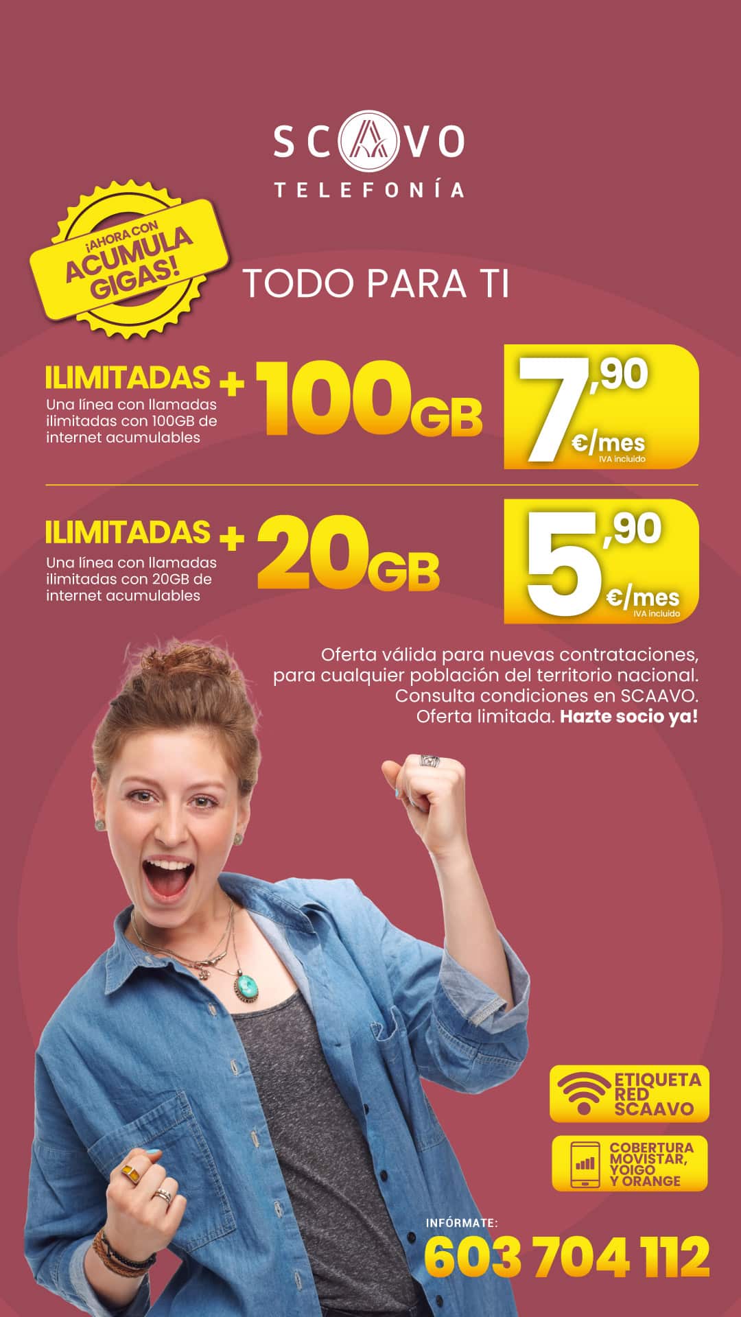 Promoción Telefonía: El poder de la mejor conexión - 7,90€ - 5,90€