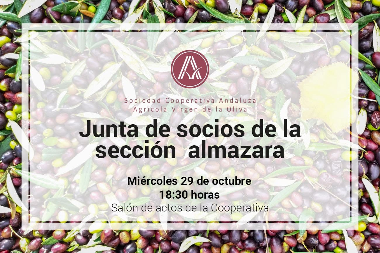 Citación Junta de Sección de socios de almazara