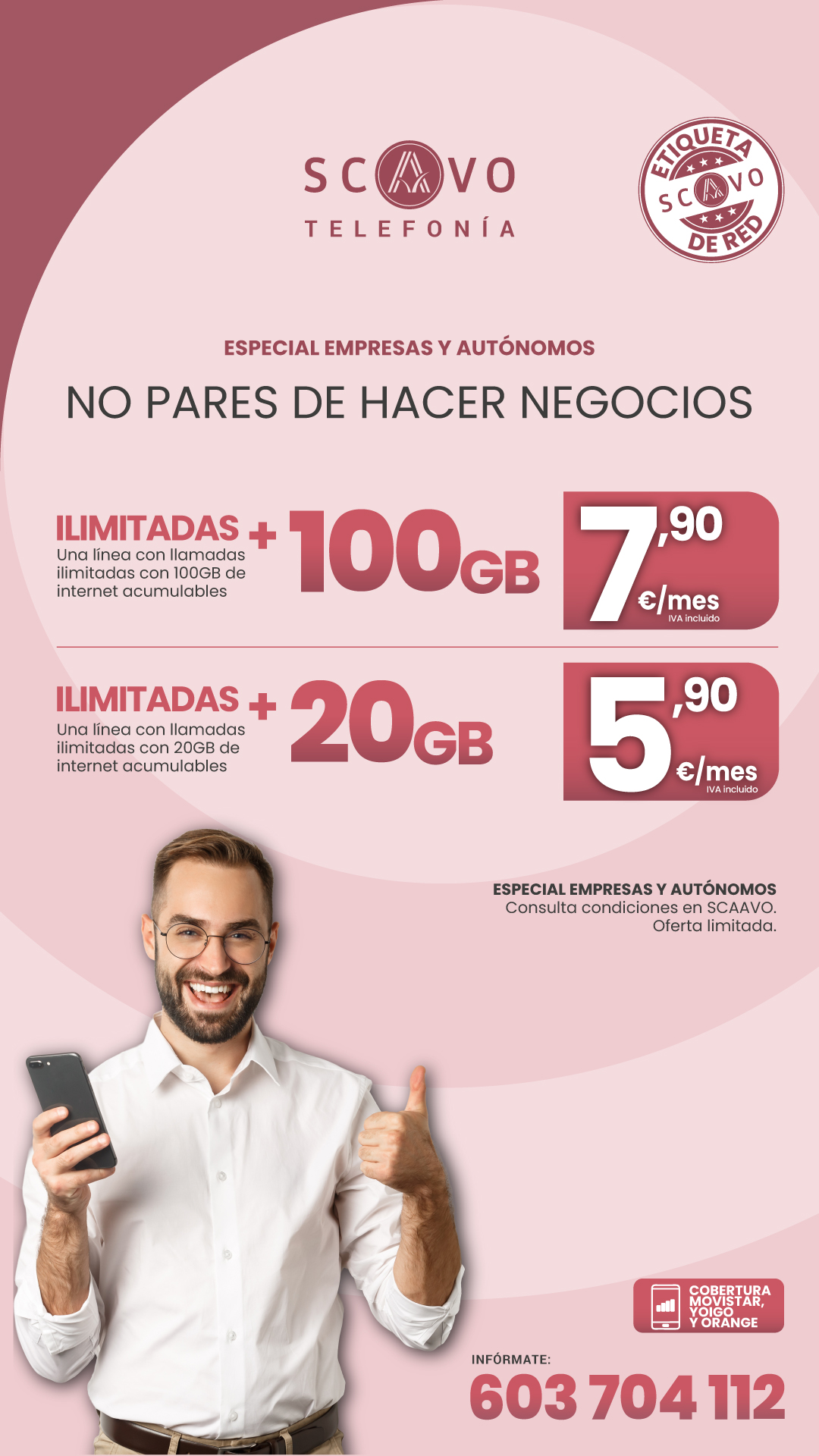 Promoción Telefonía Empresas y Autónomos: No pares de hacer negocios