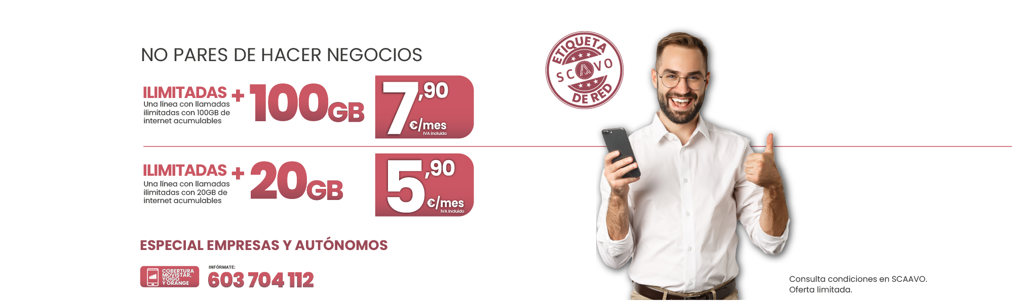 Promoción Telefonía Empresas y Autónomos: No pares de hacer negocios